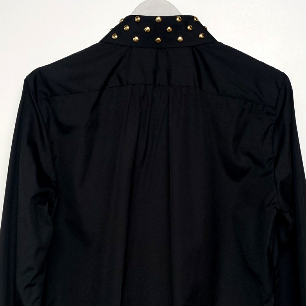 Dsquared2 Studded Collar Button Down Black Shirt … - image 5